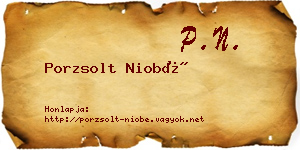 Porzsolt Niobé névjegykártya